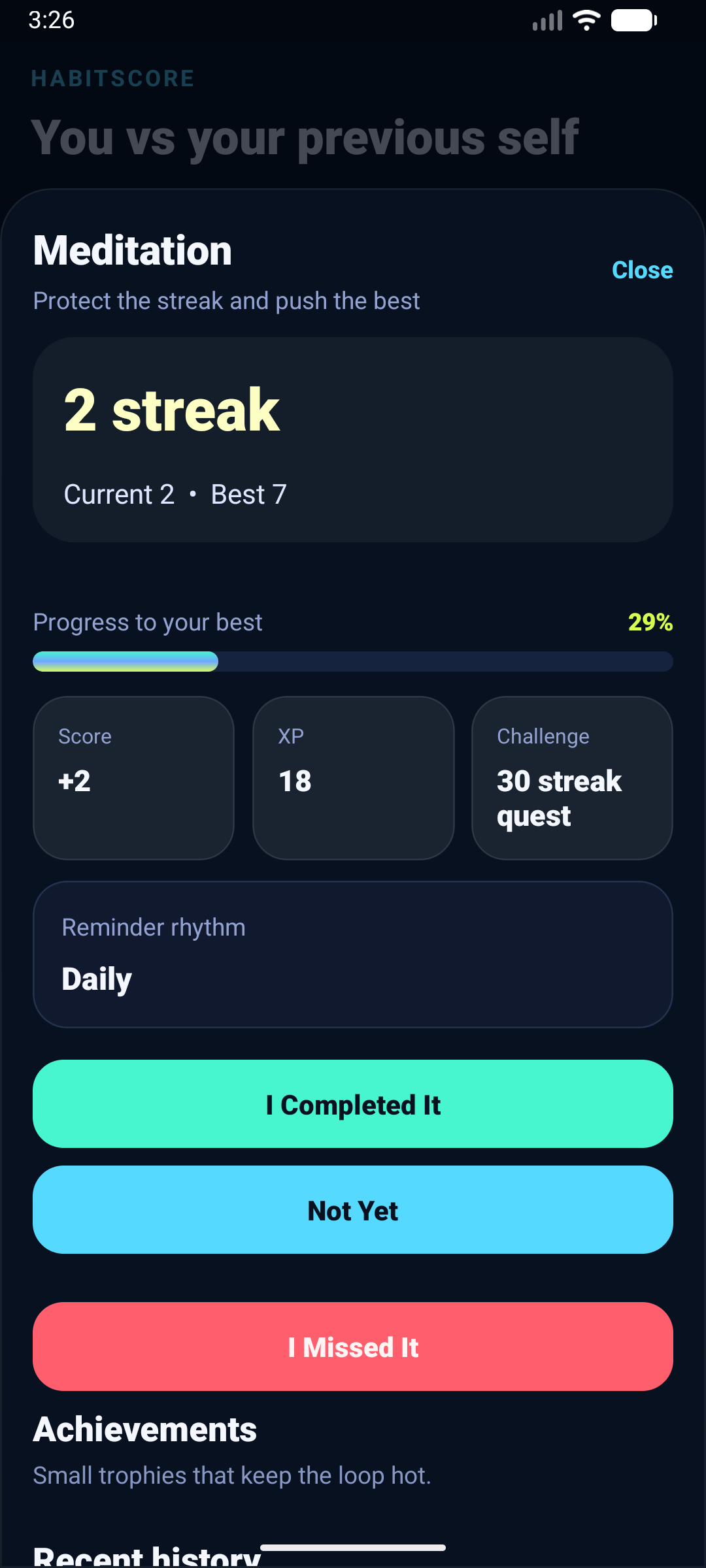 HabitScore screenshot 4