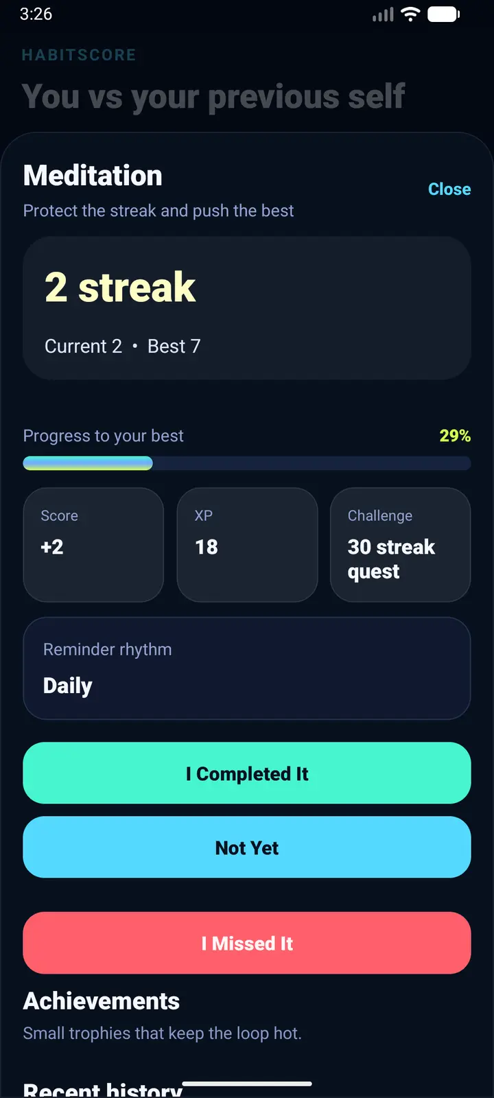 HabitScore screenshot 4